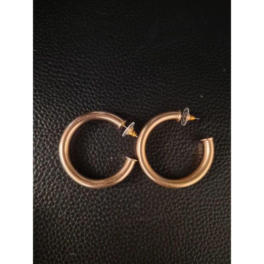 Gold Tone Hoop Earrings